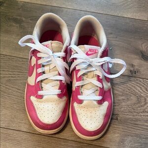 Nike Dunk Low – Pink & White – Girls Size 2Y